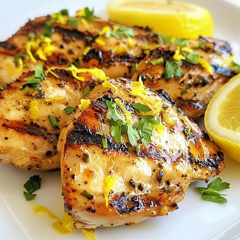 Zesty High Protein Recipes Lemon Garlic Grilled Chicken