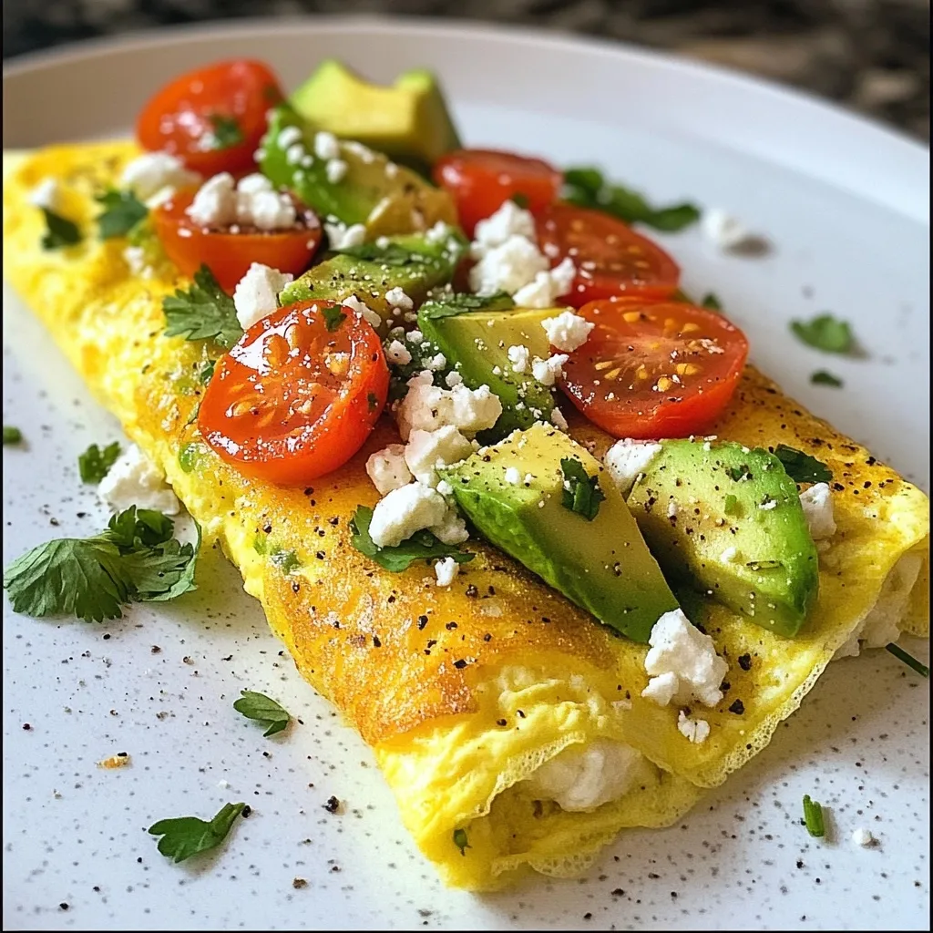 Savory Protein-Packed Recipes Avocado Omelette Delight