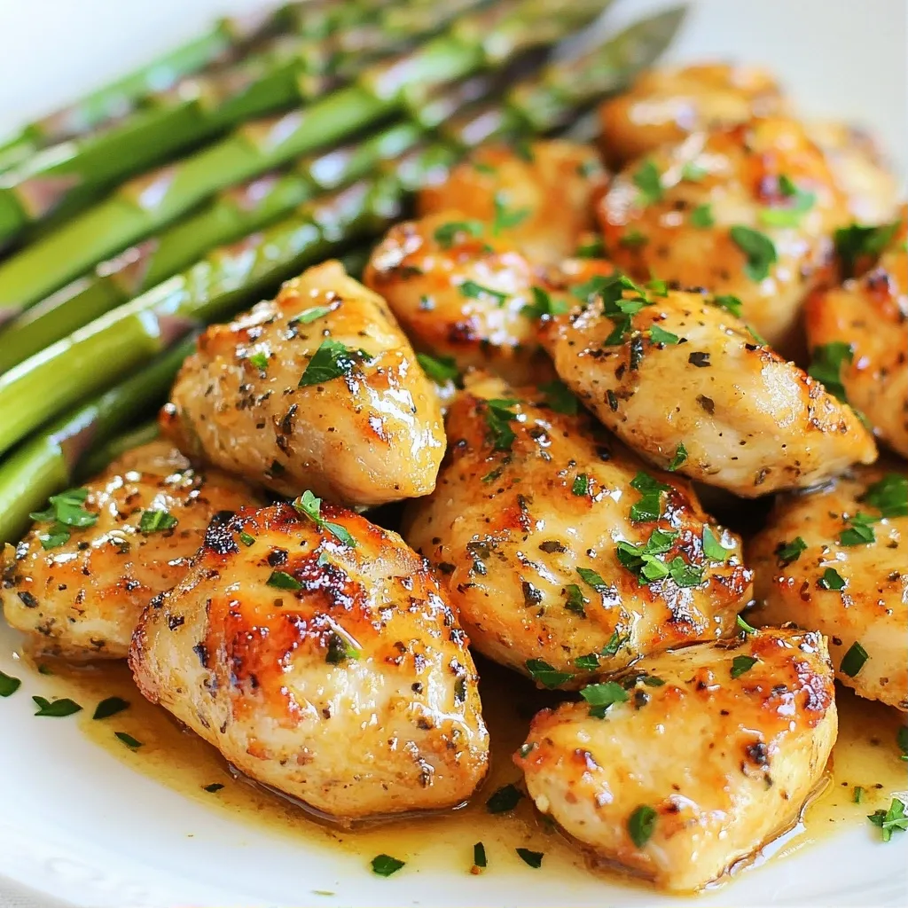 Lemon Garlic Healthy Meals Chicken with Asparagus Recipe