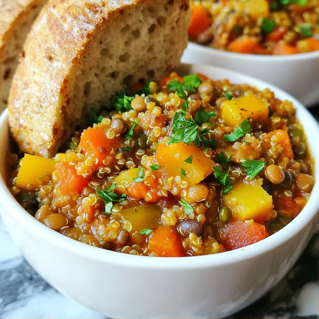 Hearty trend high protein recipes Lentil and Quinoa Stew