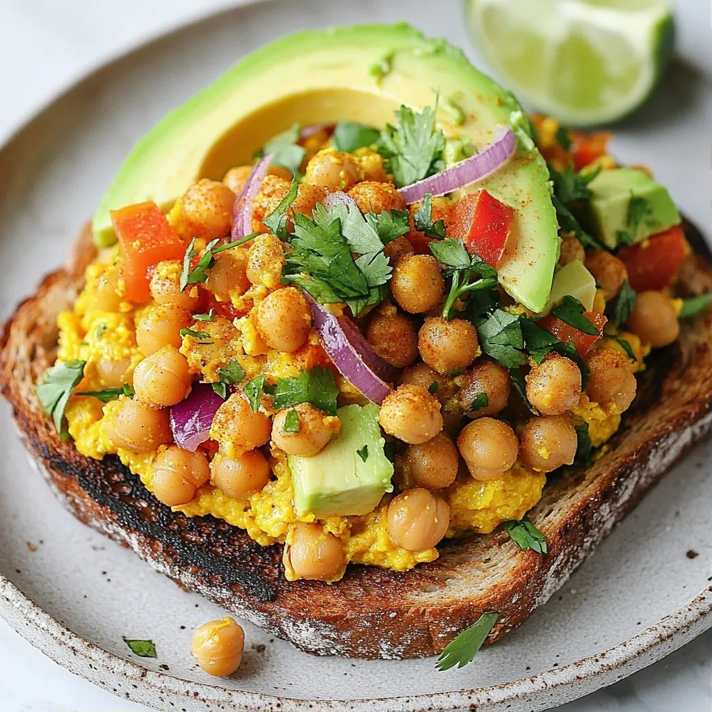 Zesty Quick Breakfast Chickpea Scramble Delight