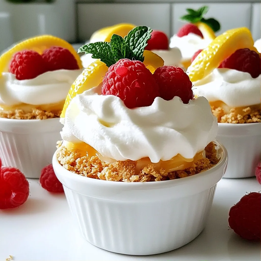 Quick Desserts Raspberry Lemon Cream Cups Delightful Treat