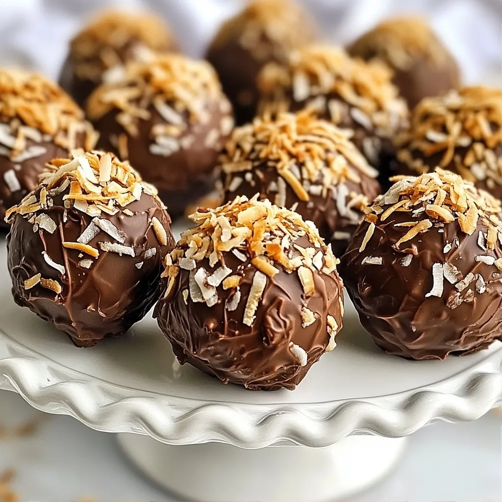 No Bake Desserts Chocolate Coconut Truffle Balls Delight