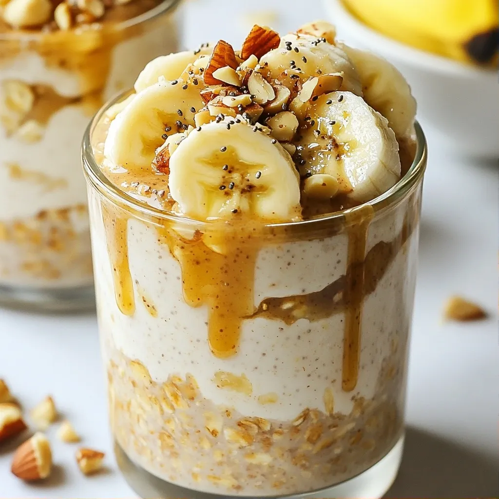Nutty High Protein Almond Butter Overnight Oats Recipe