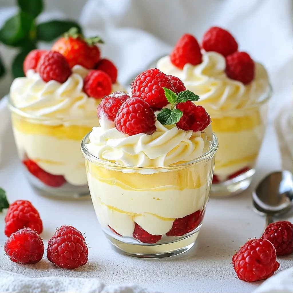 Homemade Desserts Creamy Vanilla Pudding Cups Delight
