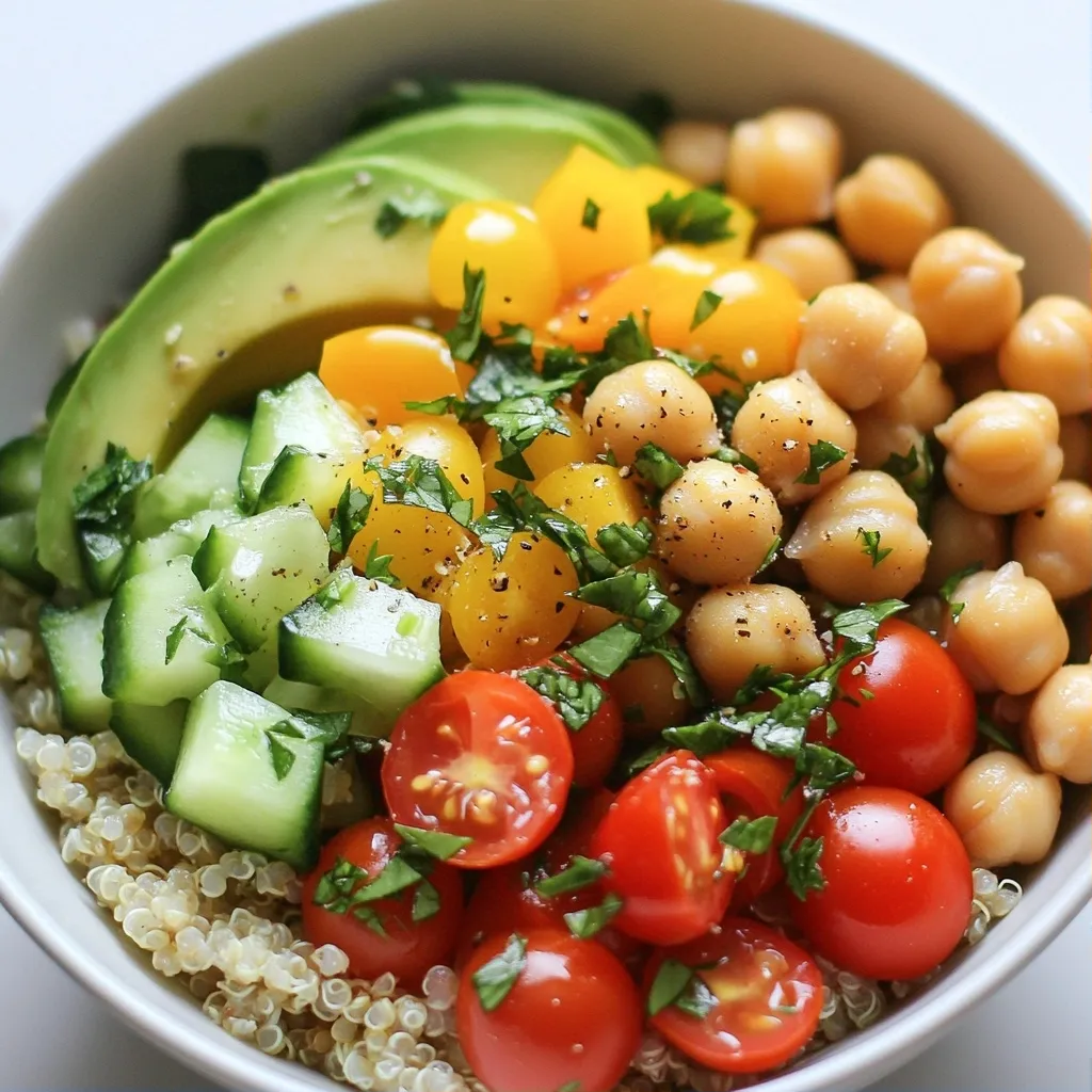 Savory High Protein Chickpea and Quinoa Bowl Recipe
