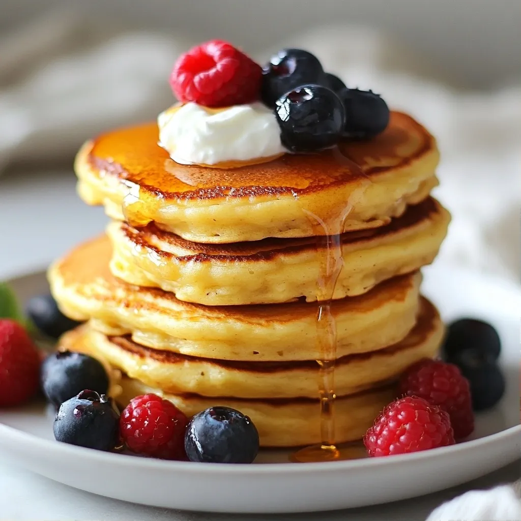 Fluffy High Protein Recipe Greek Yogurt Pancakes Delight