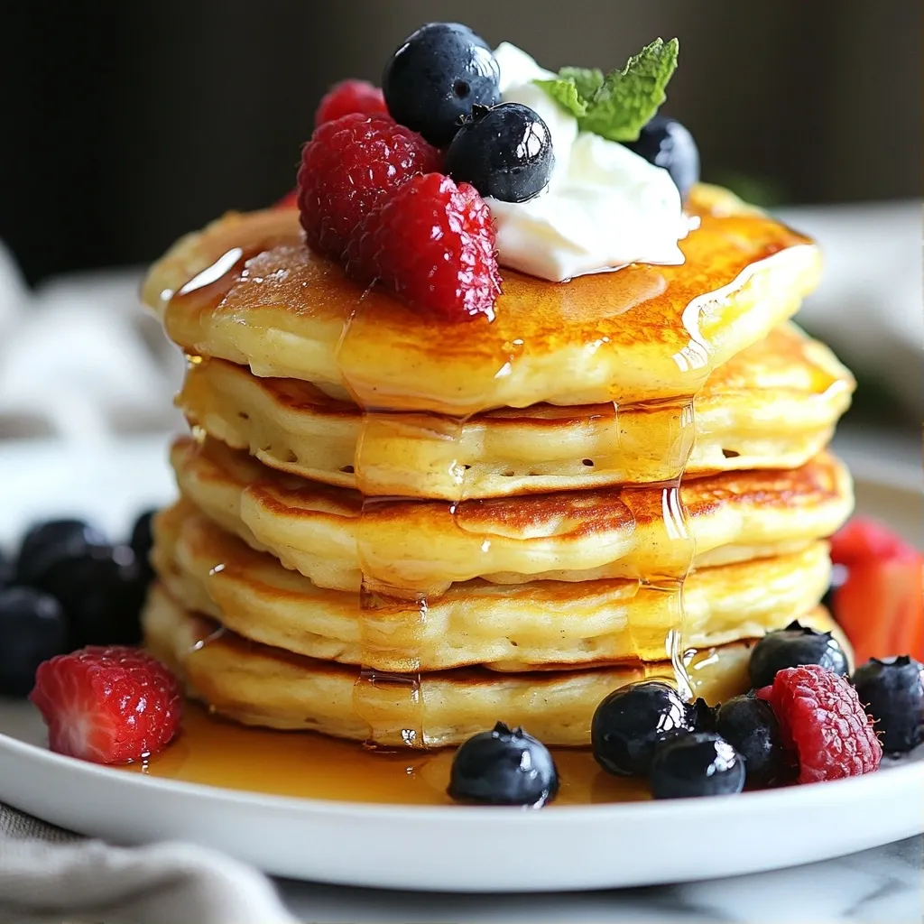 Fluffy High Protein Greek Yogurt Pancakes Delight