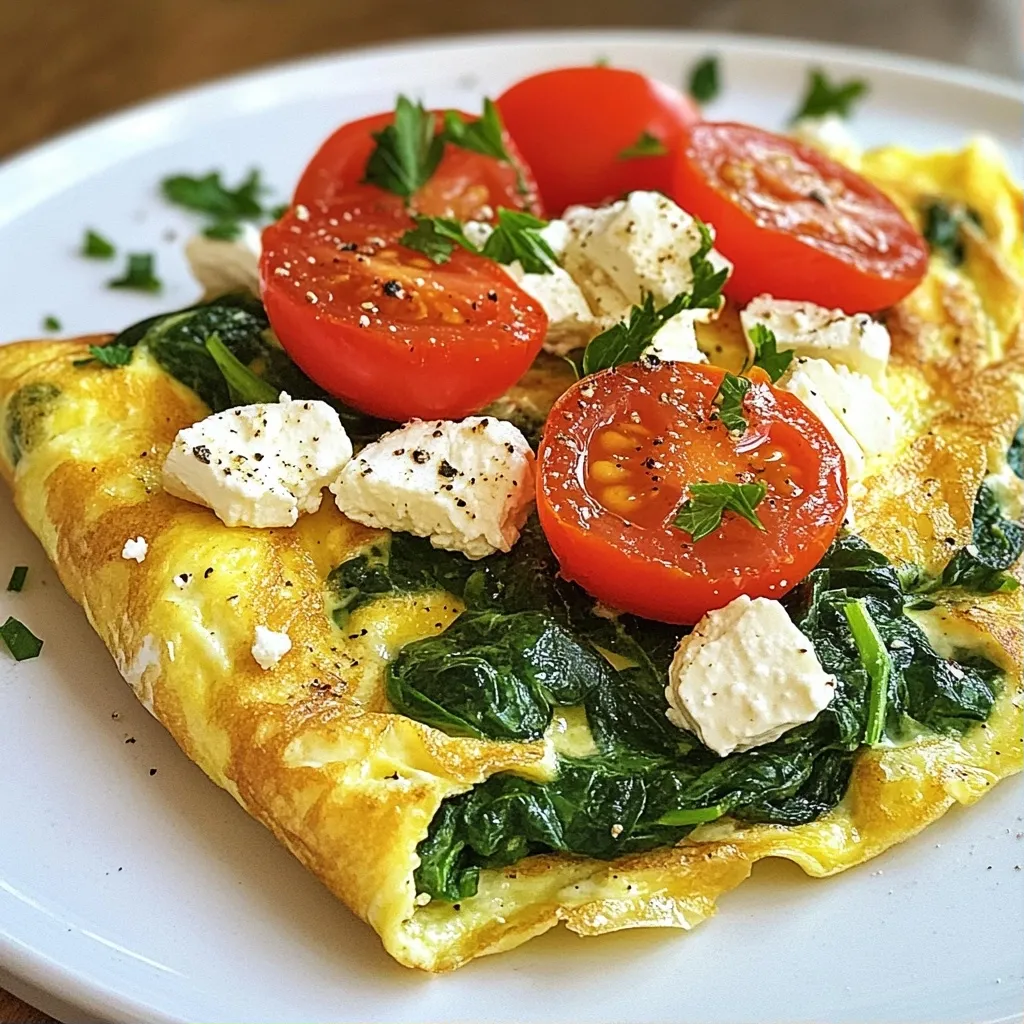 Savory Trend High Protein Recipes Spinach & Feta Omelette