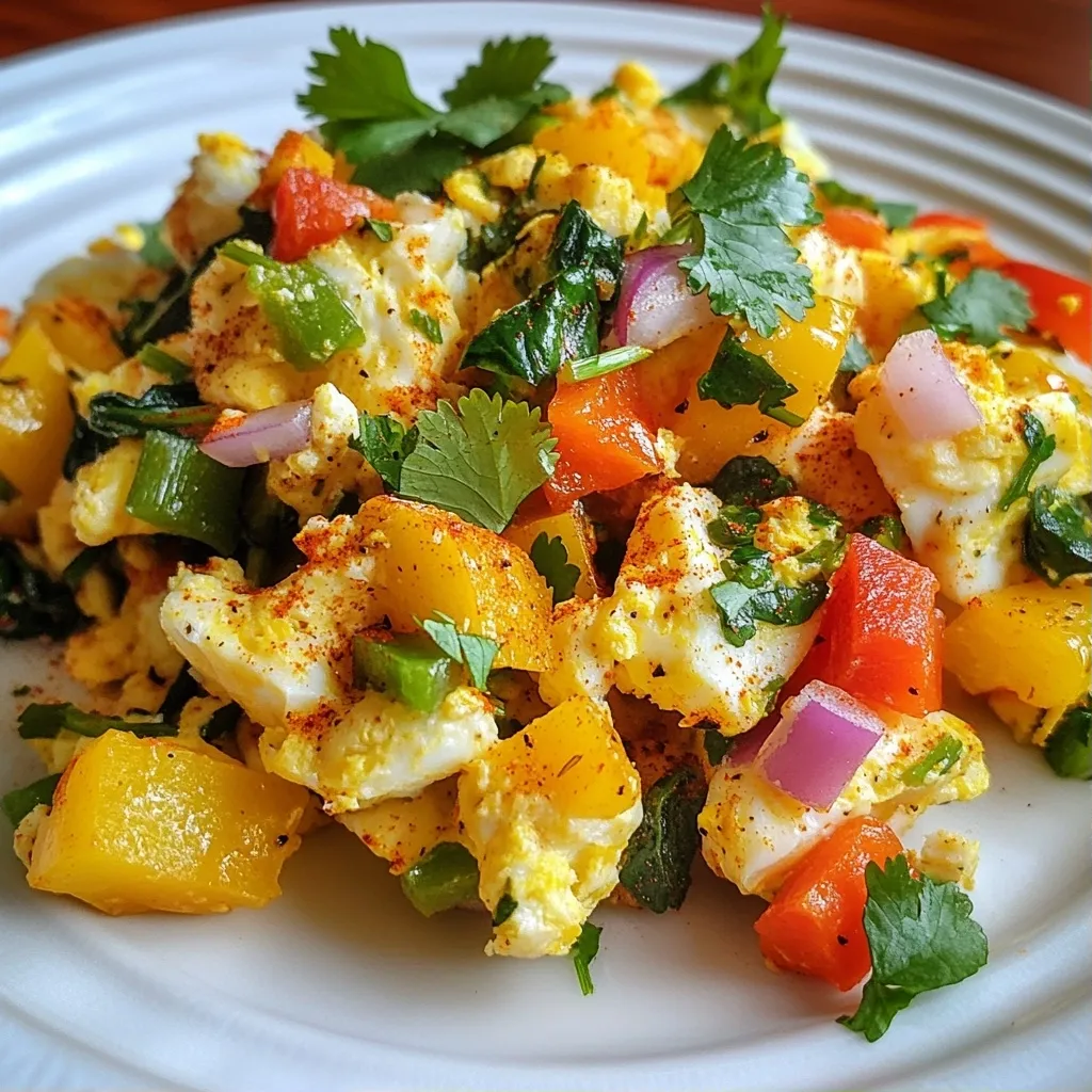 Spicy Protein Egg White Scramble with Veggies Delight