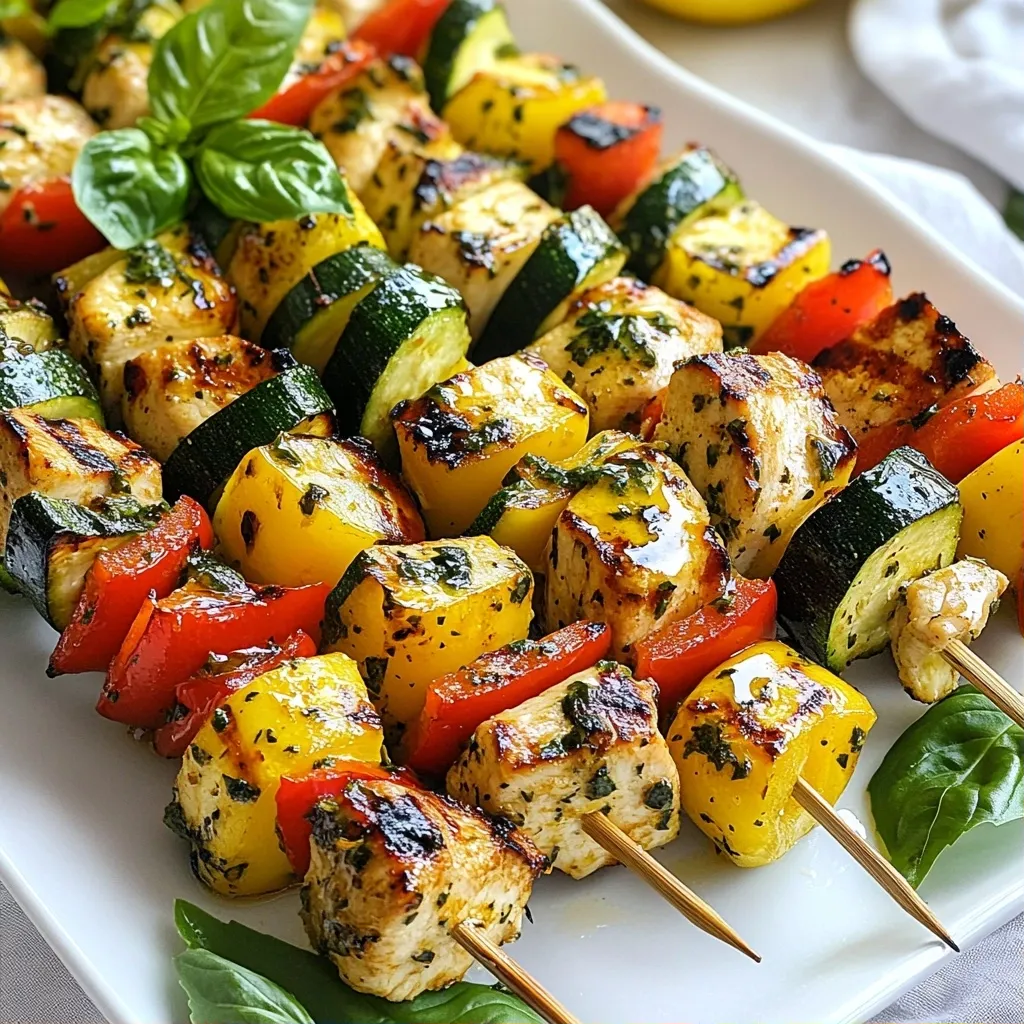 Grilled protein Lemon Basil Chicken Skewers Delight