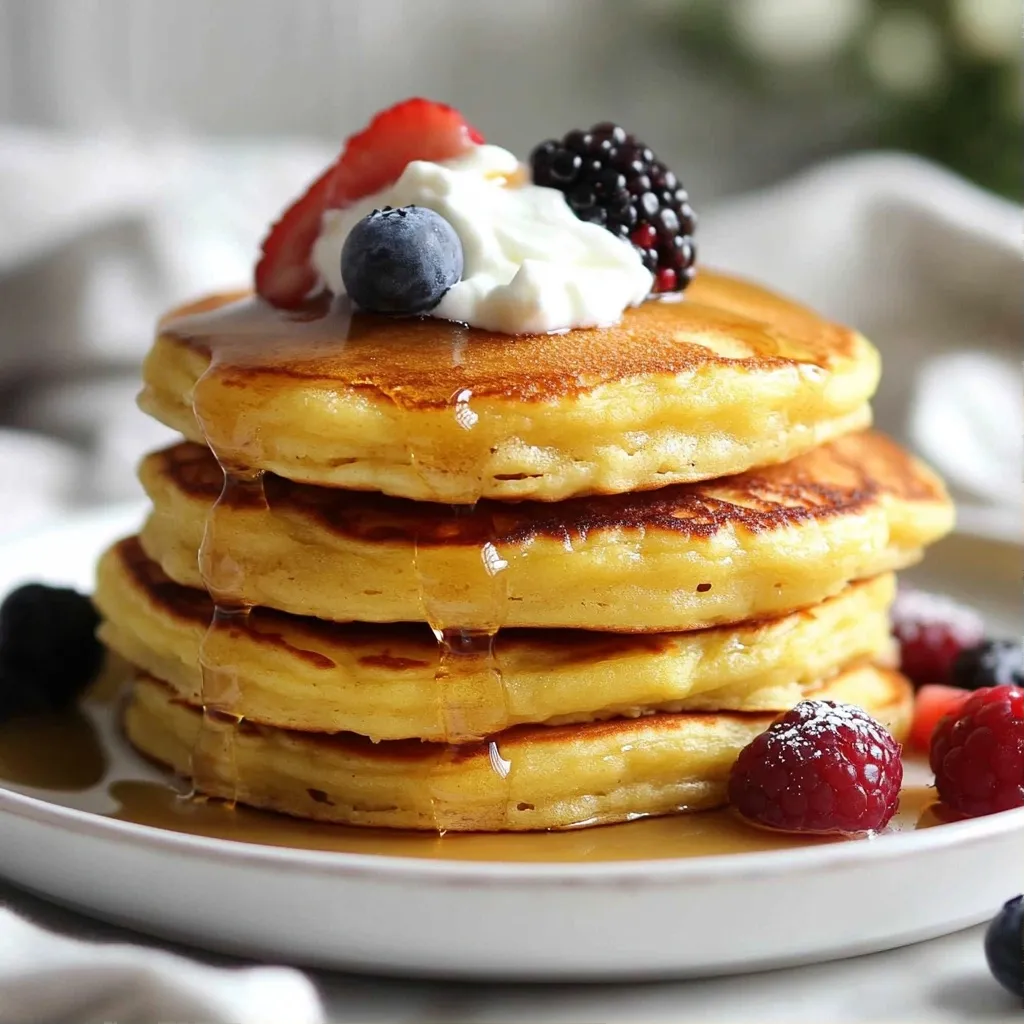 Fluffy Low Carbs Recipes Greek Yogurt Pancakes Delight