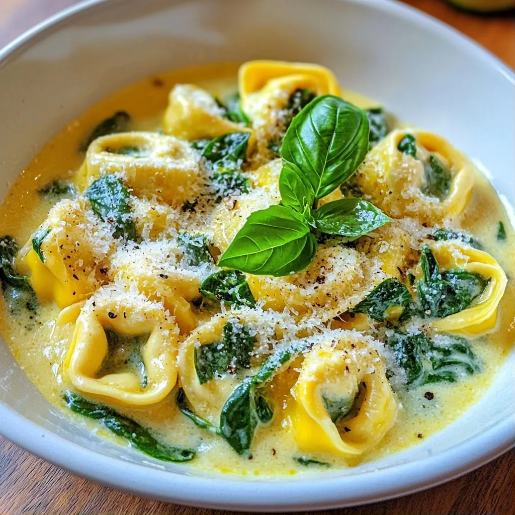 Hearty Easy Dinner Recipes Creamy Spinach Tortellini