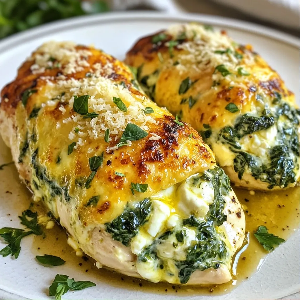Quick Chicken Recipes Creamy Spinach Stuffed Dish