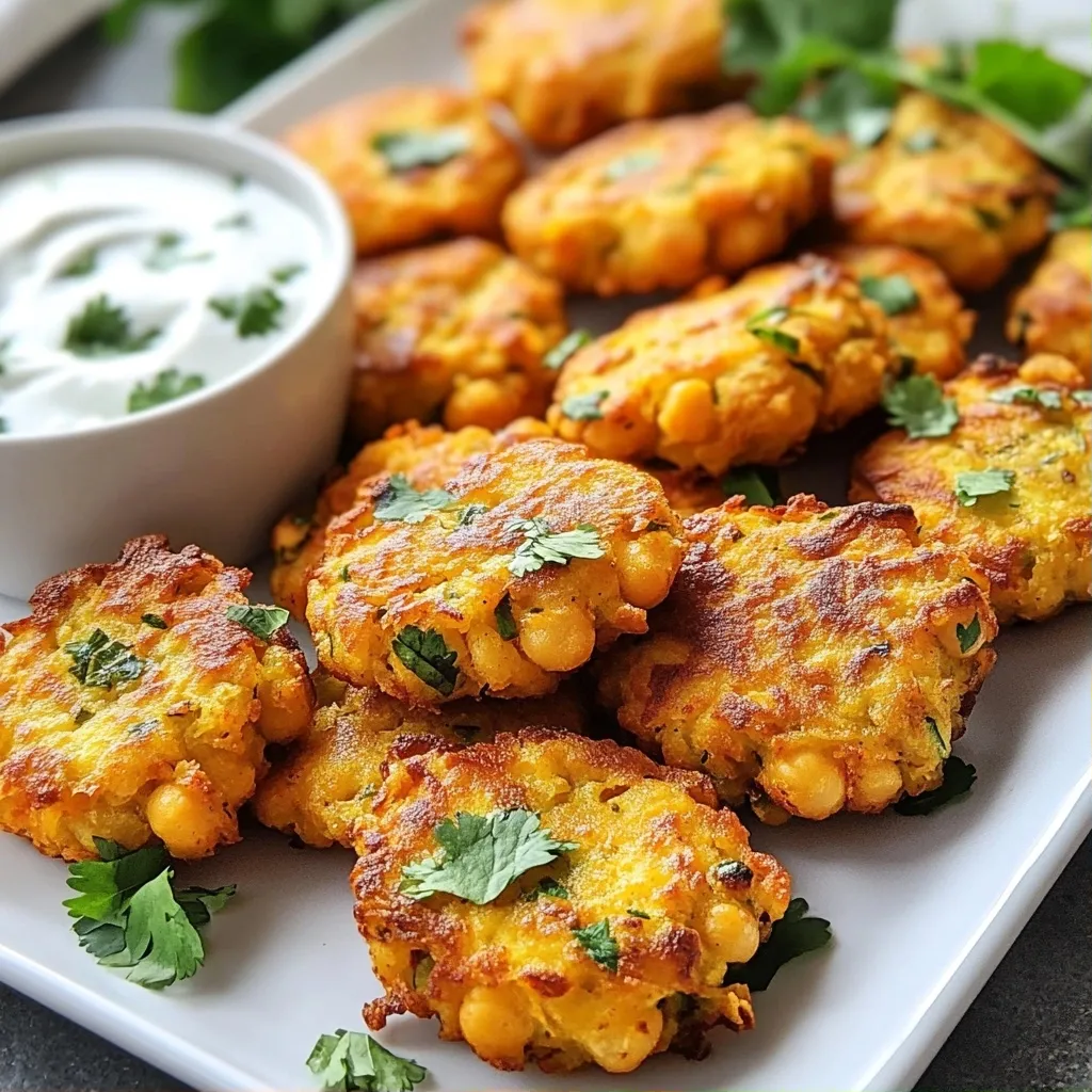Crispy quick air fryer meals Chickpea Fritters Delight