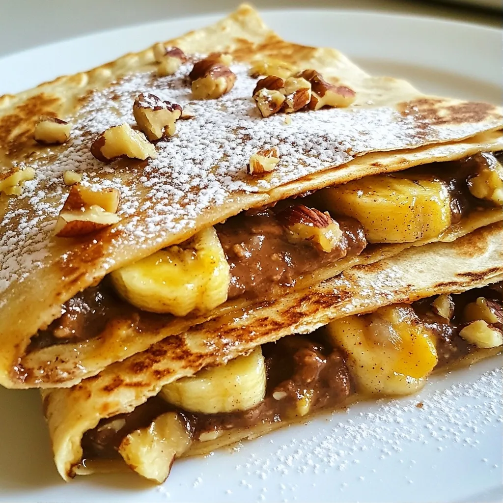 Quick Desserts Banana Nutella Quesadillas Delight