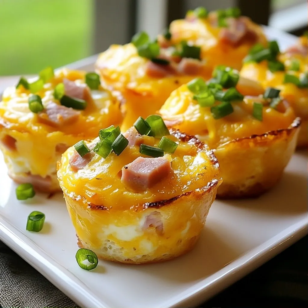 Cheesy Quick Breakfast Egg and Turkey Ham Cups Recipe