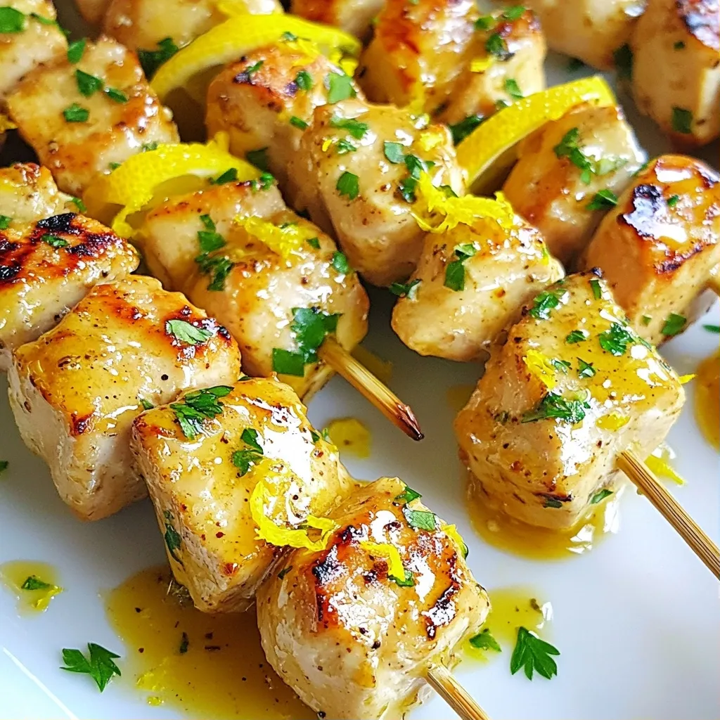 Zesty Low Carbs Recipes Lemon Dijon Chicken Skewers