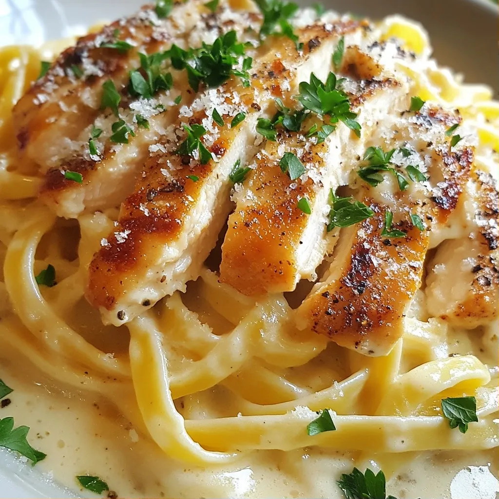 Creamy Easy Dinner Recipes Chicken Alfredo Pasta Delight