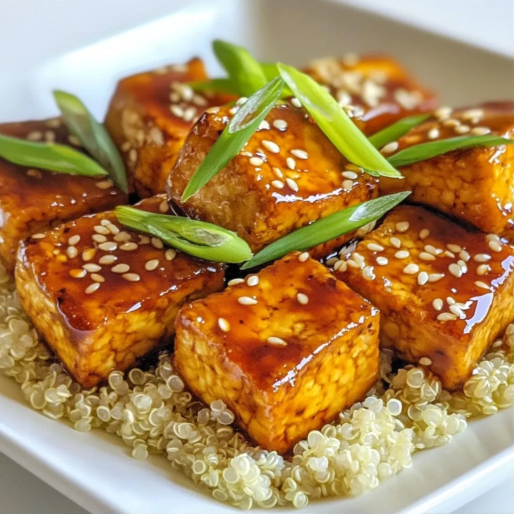 Crispy High Protein Baked Tofu with Teriyaki Glaze