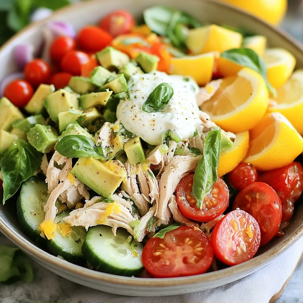 Healthy Meals Lemon Basil Chicken Salad Delight