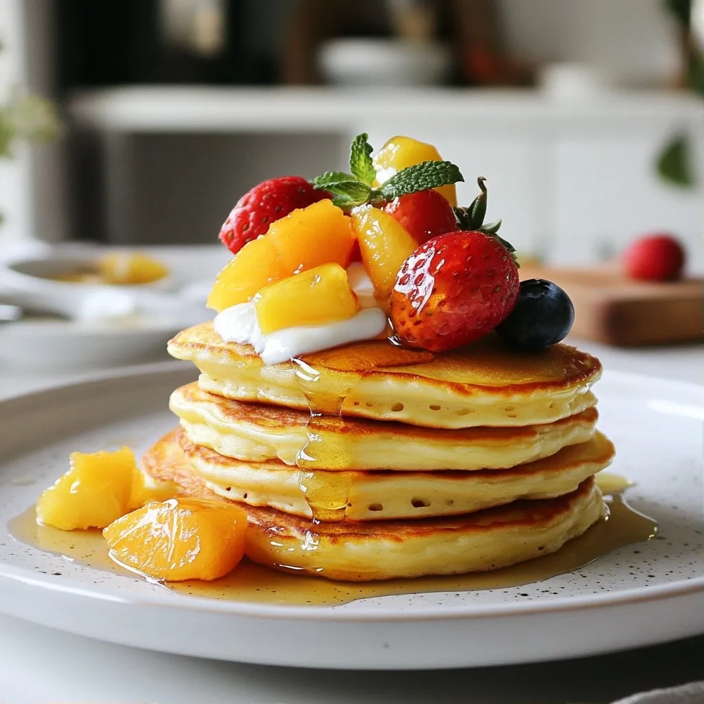 Fluffy Quick Breakfast Cottage Cheese Pancakes Recipe