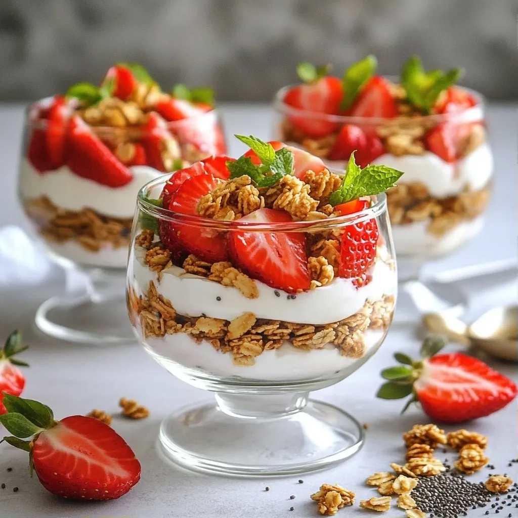 Refreshing High Protein Recipes Strawberry Greek Yogurt Parfait