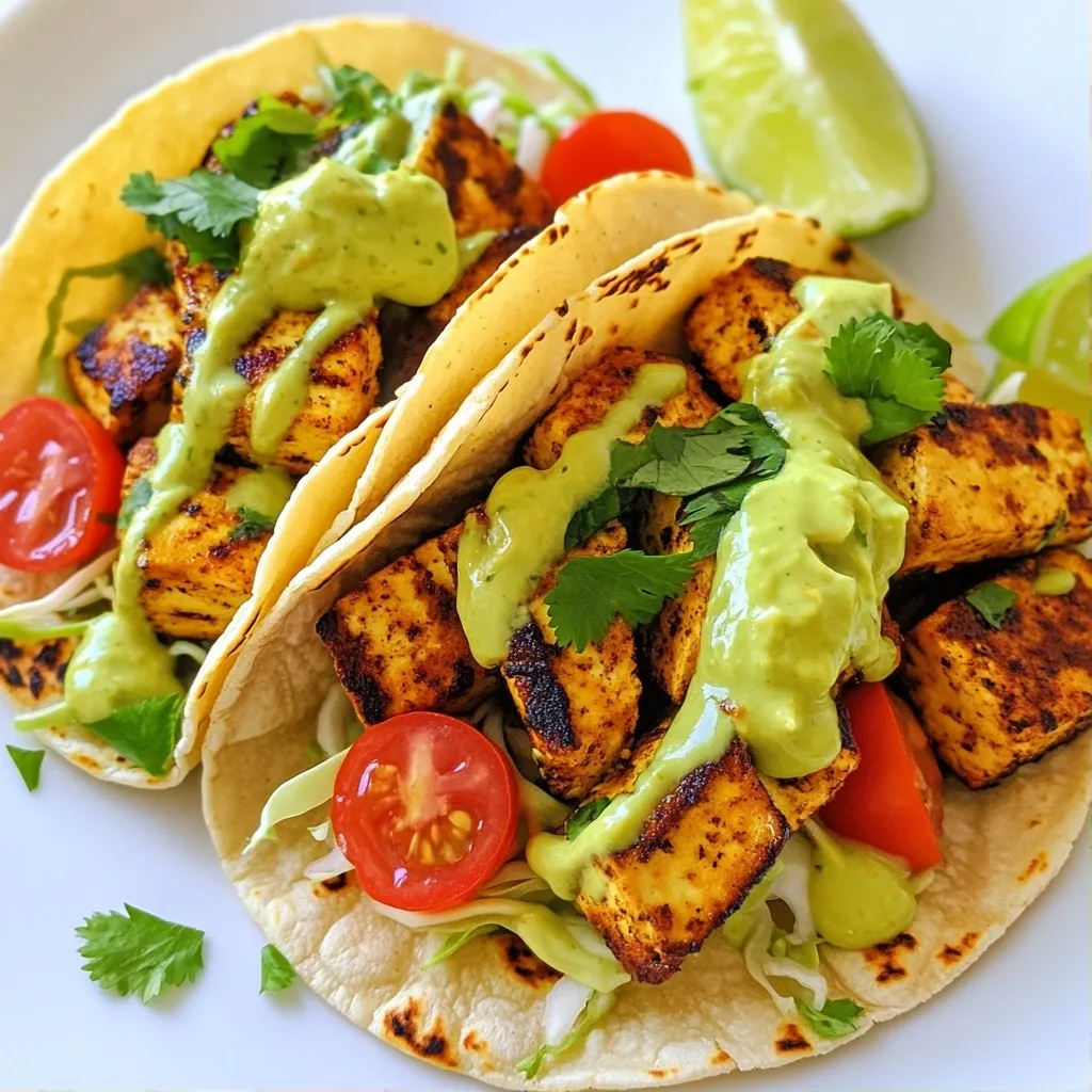 Spicy Protein-packed Blackened Tofu Tacos Delight