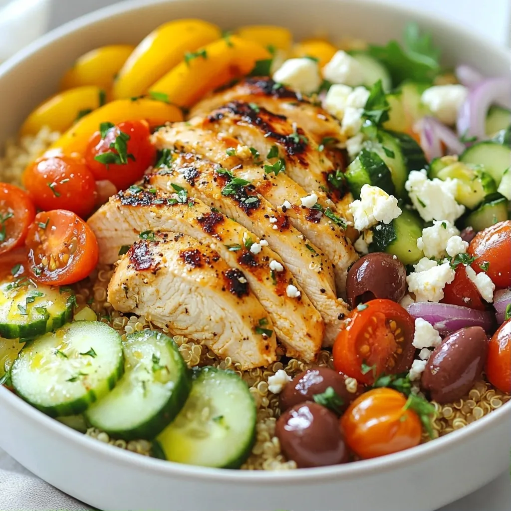 Healthy Meals Mediterranean Chicken Quinoa Bowl Delight