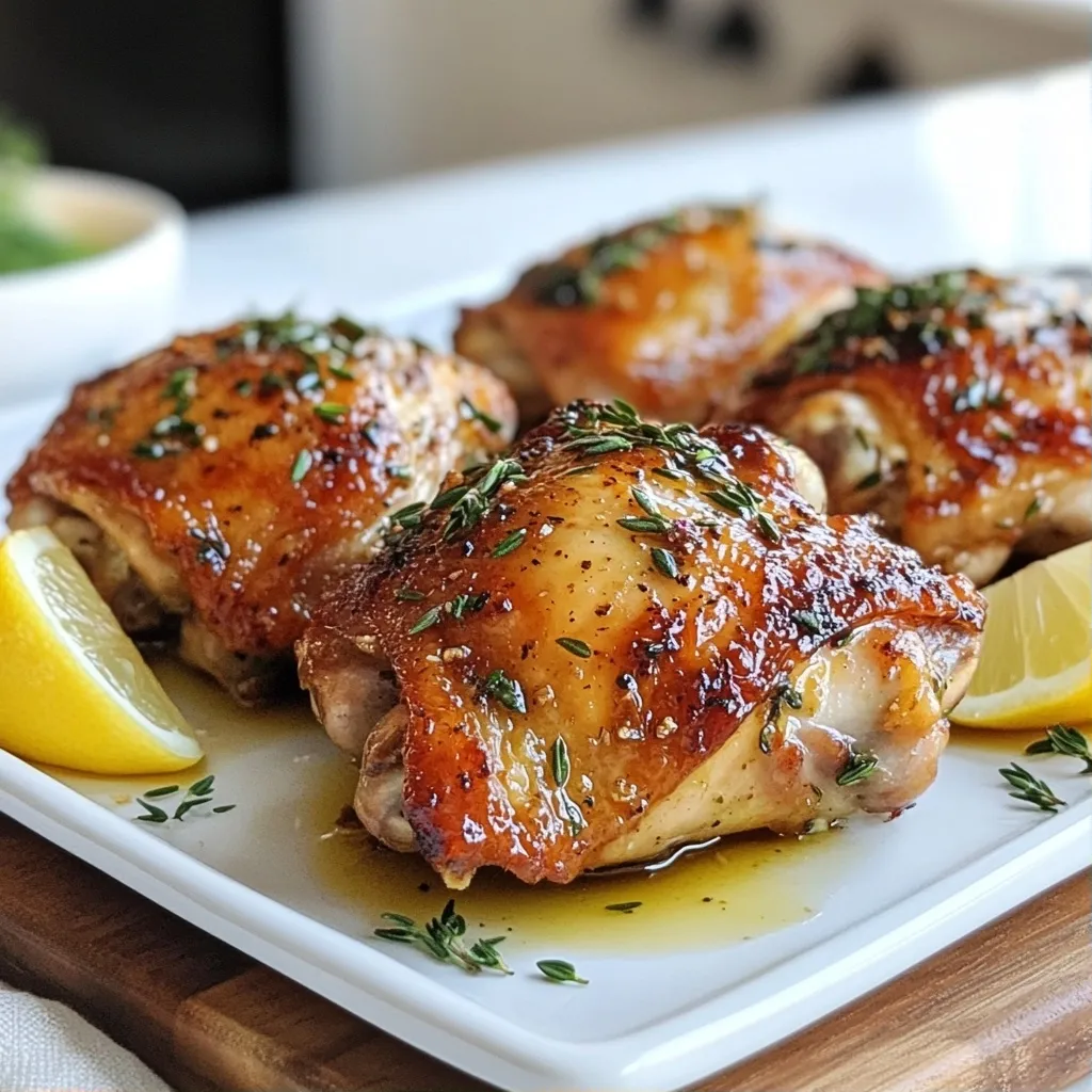 Garlicky Low Carbs Recipes Baked Chicken Thighs Delight