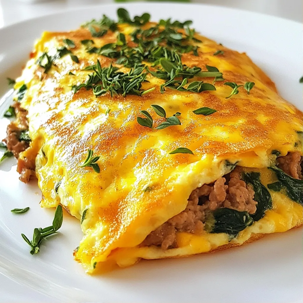 Cheesy High Protein Recipes Turkey Omelette Delight