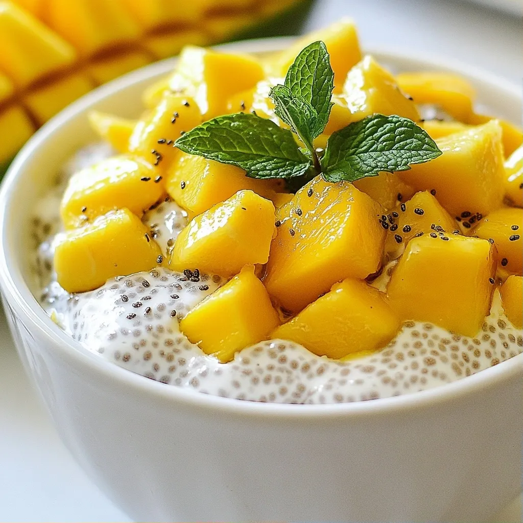 Refreshing Healthy Breakfast Mango Chia Pudding Delight