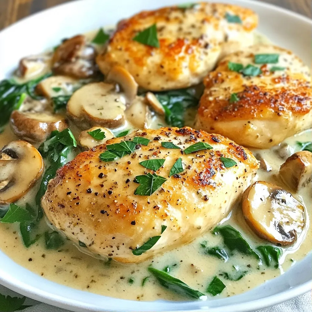 Creamy Protein Garlic Mushroom Chicken Delight