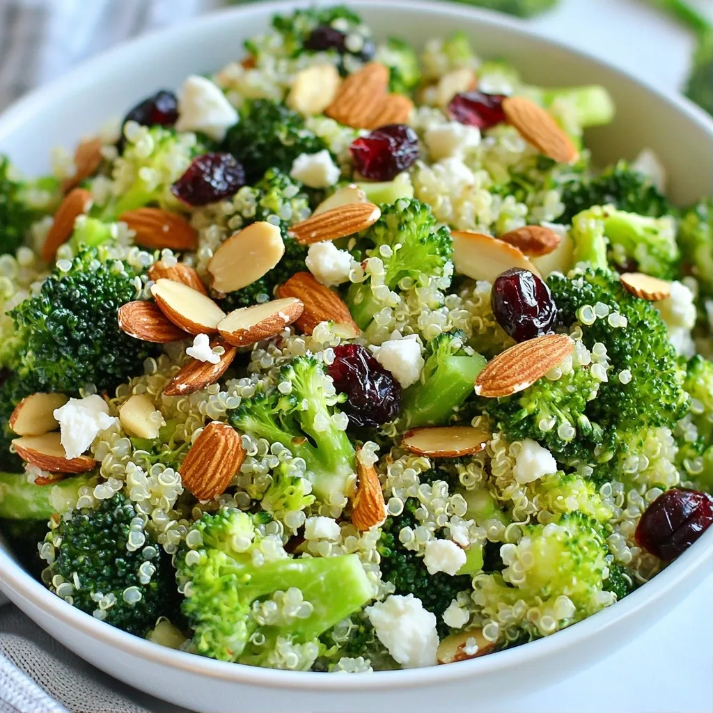 Crunchy High Protein Broccoli Almond Salad Delight