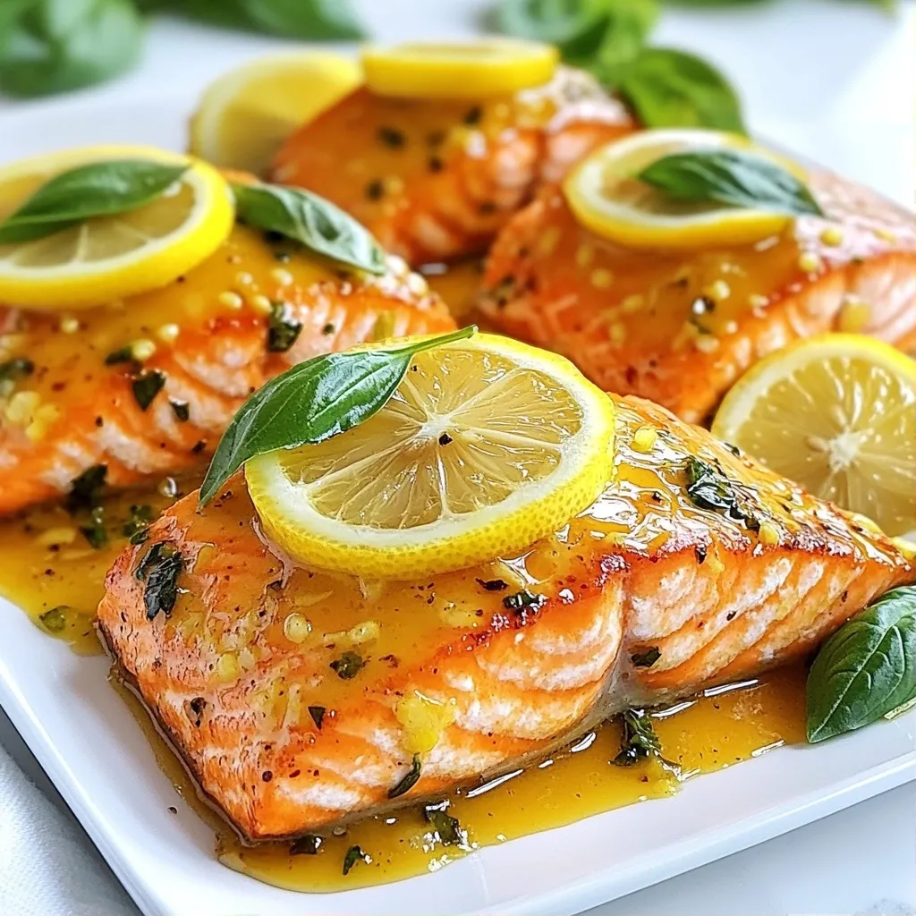Zesty Lemon Basil Salmon Fillets Easy Dinner Recipe