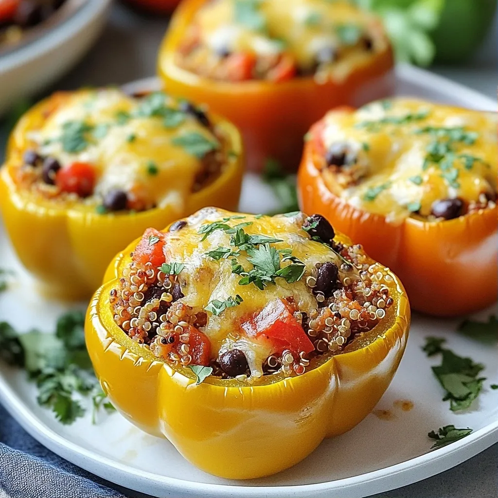 Hearty High Protein Recipe Turkey and Quinoa Peppers