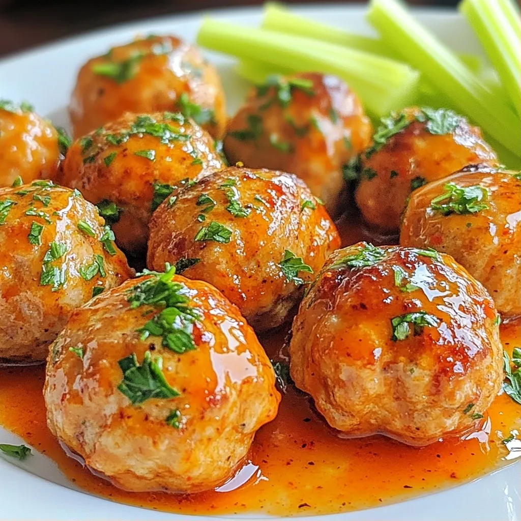 Spicy Protein Buffalo Turkey Meatballs Flavor Boost