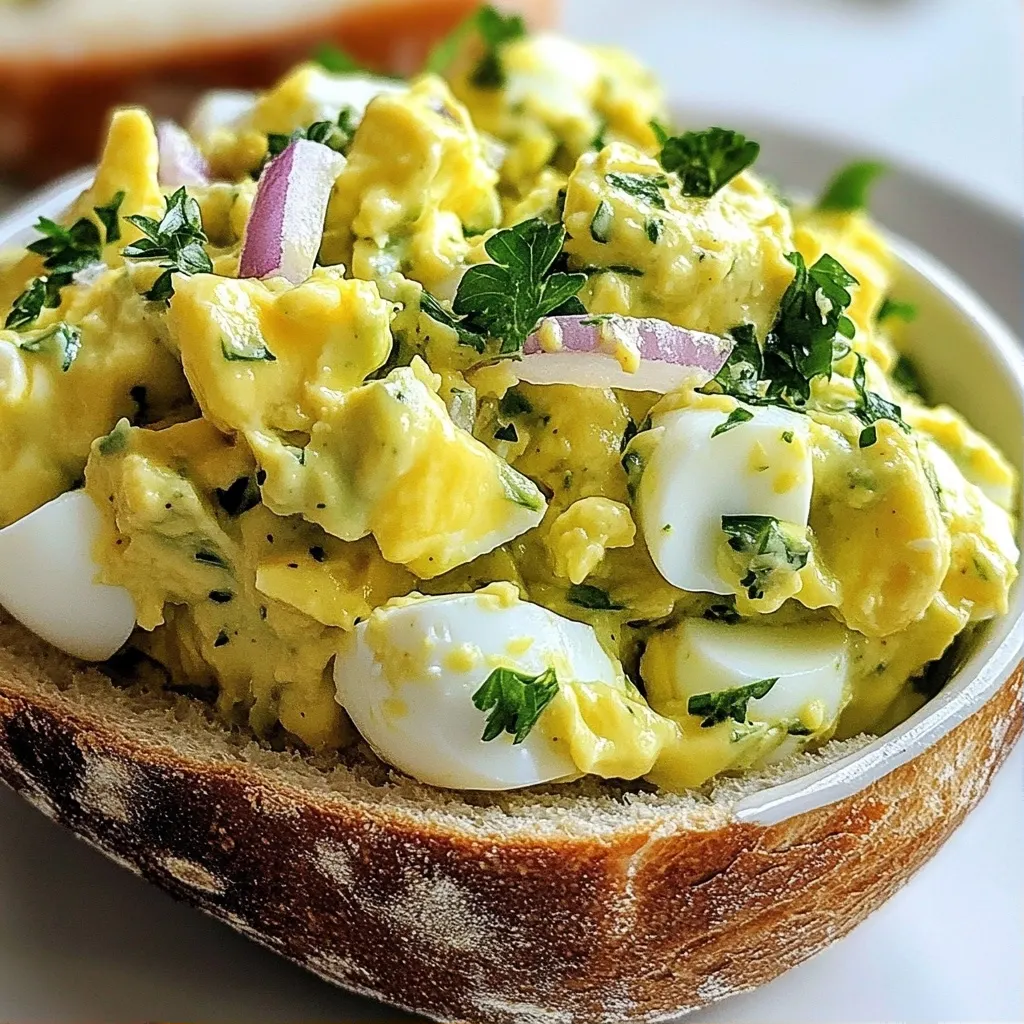 Creamy Healthy Breakfast Avocado Egg Salad Delight