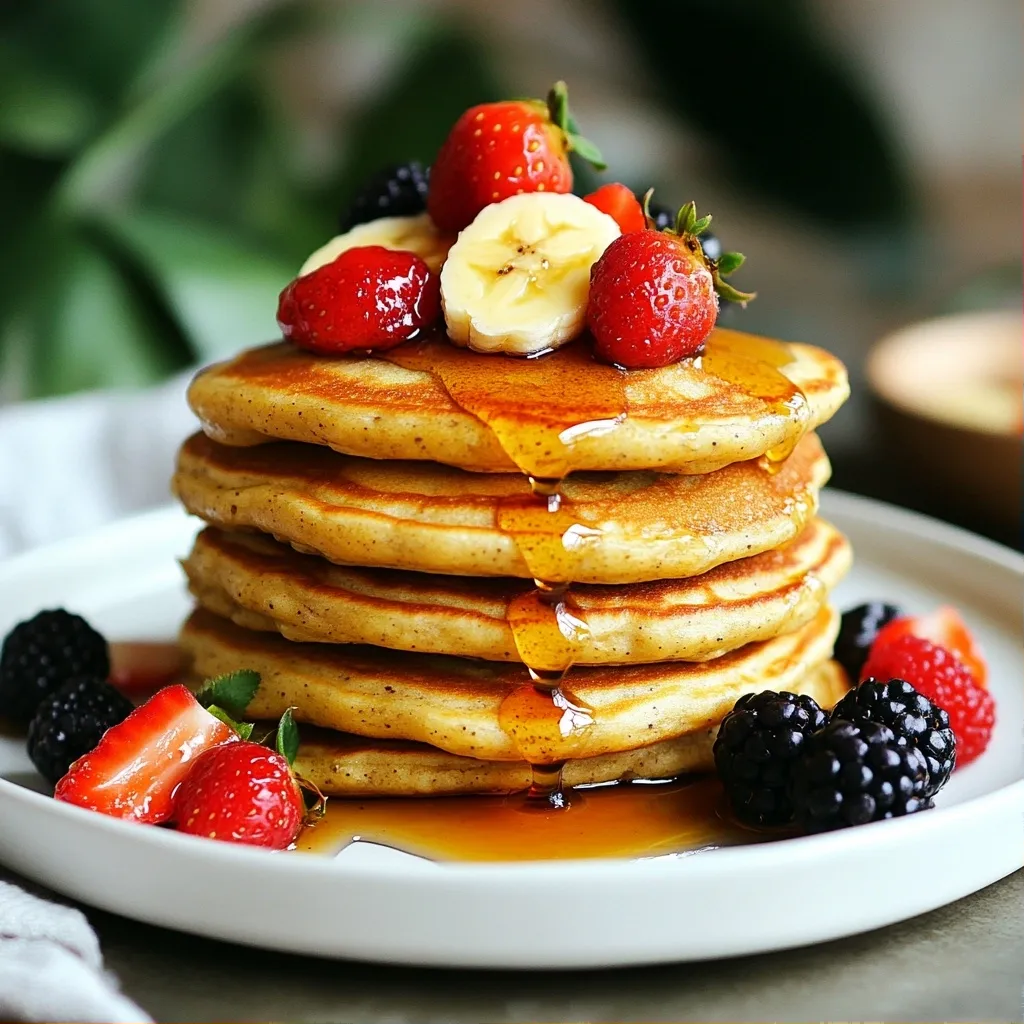 Fluffy Quick Breakfast Banana Oatmeal Pancakes Recipe