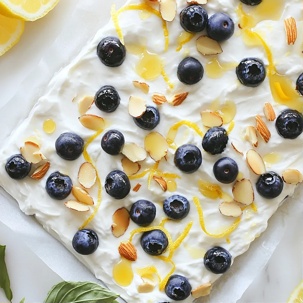 Quick Desserts Lemon Blueberry Yogurt Bark Recipe