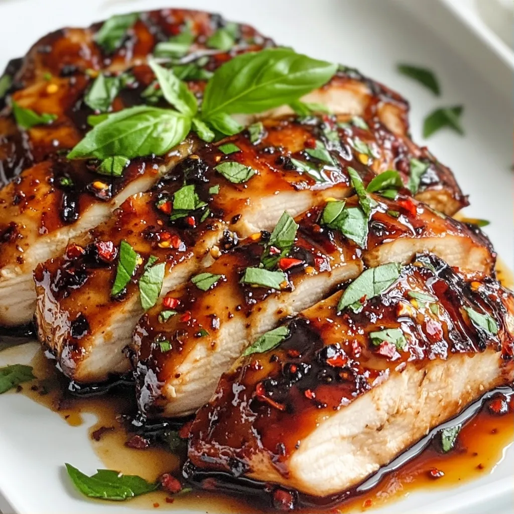 Tangy High Protein Recipe Balsamic Glazed Chicken Breast