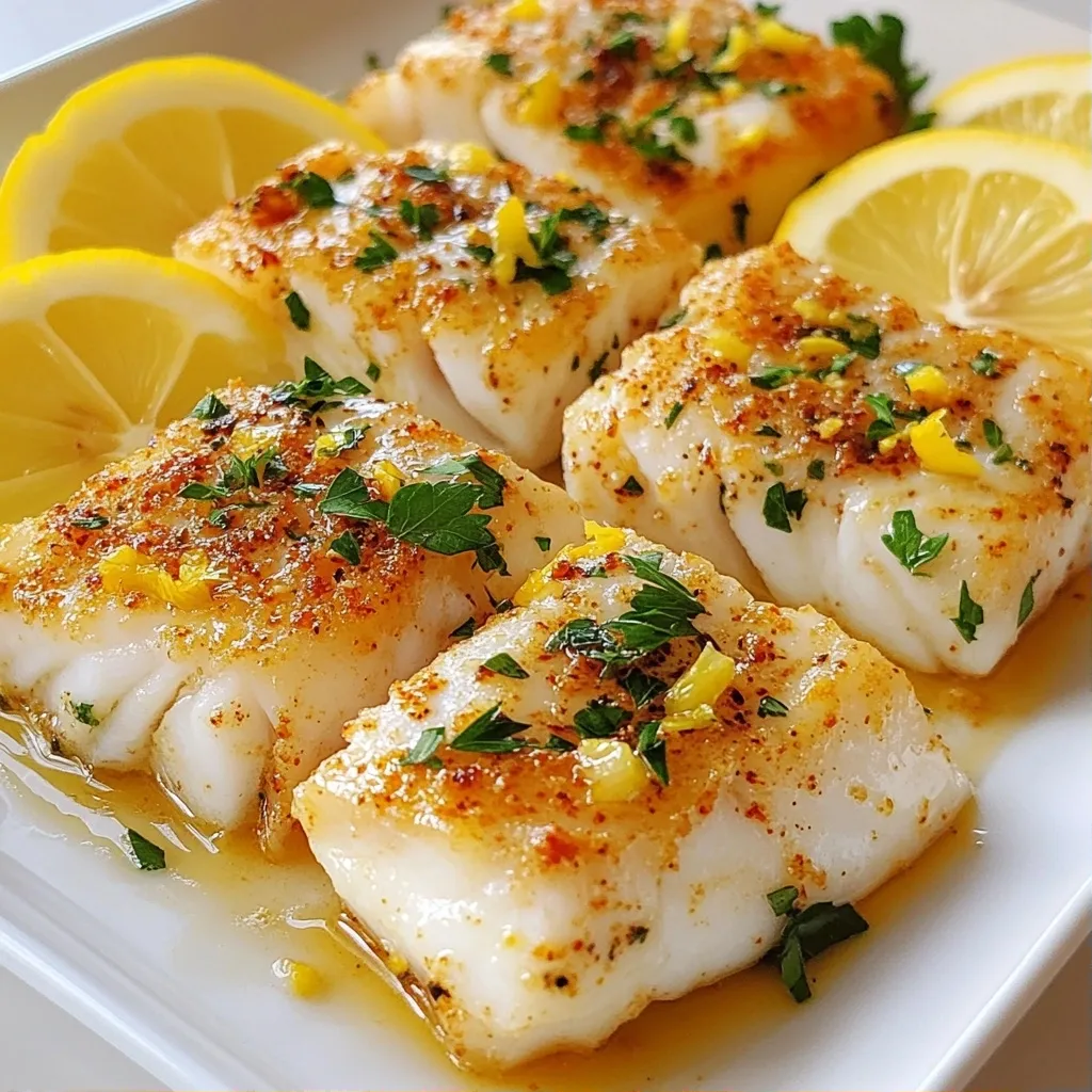 Zesty High Protein Lemon Garlic Cod Fillets Delight