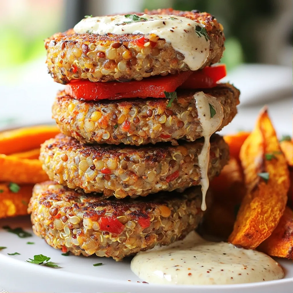 Spiced High Protein Recipes Lentil and Quinoa Burgers