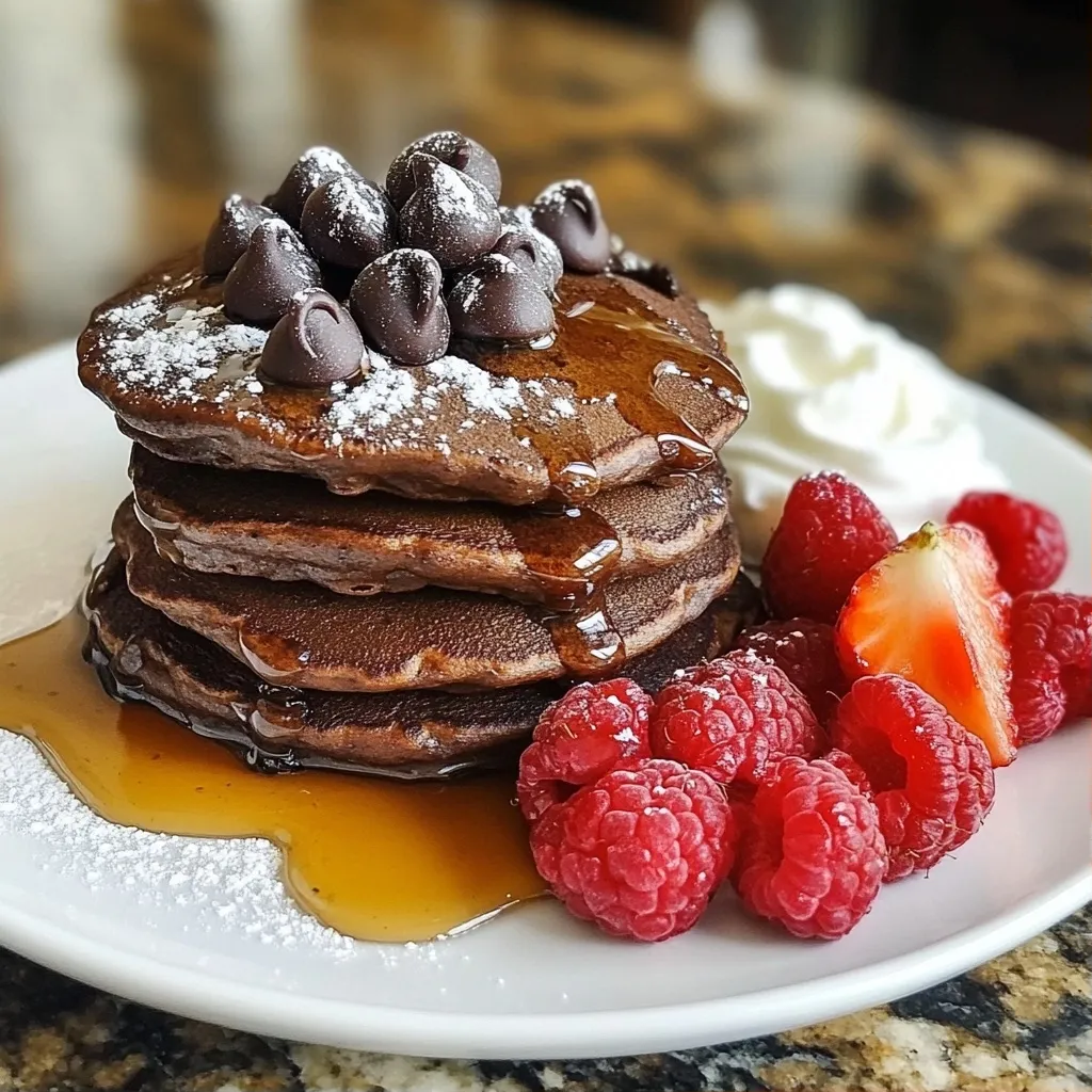 Fluffy Trend High Protein Chocolate Chia Seed Pancakes