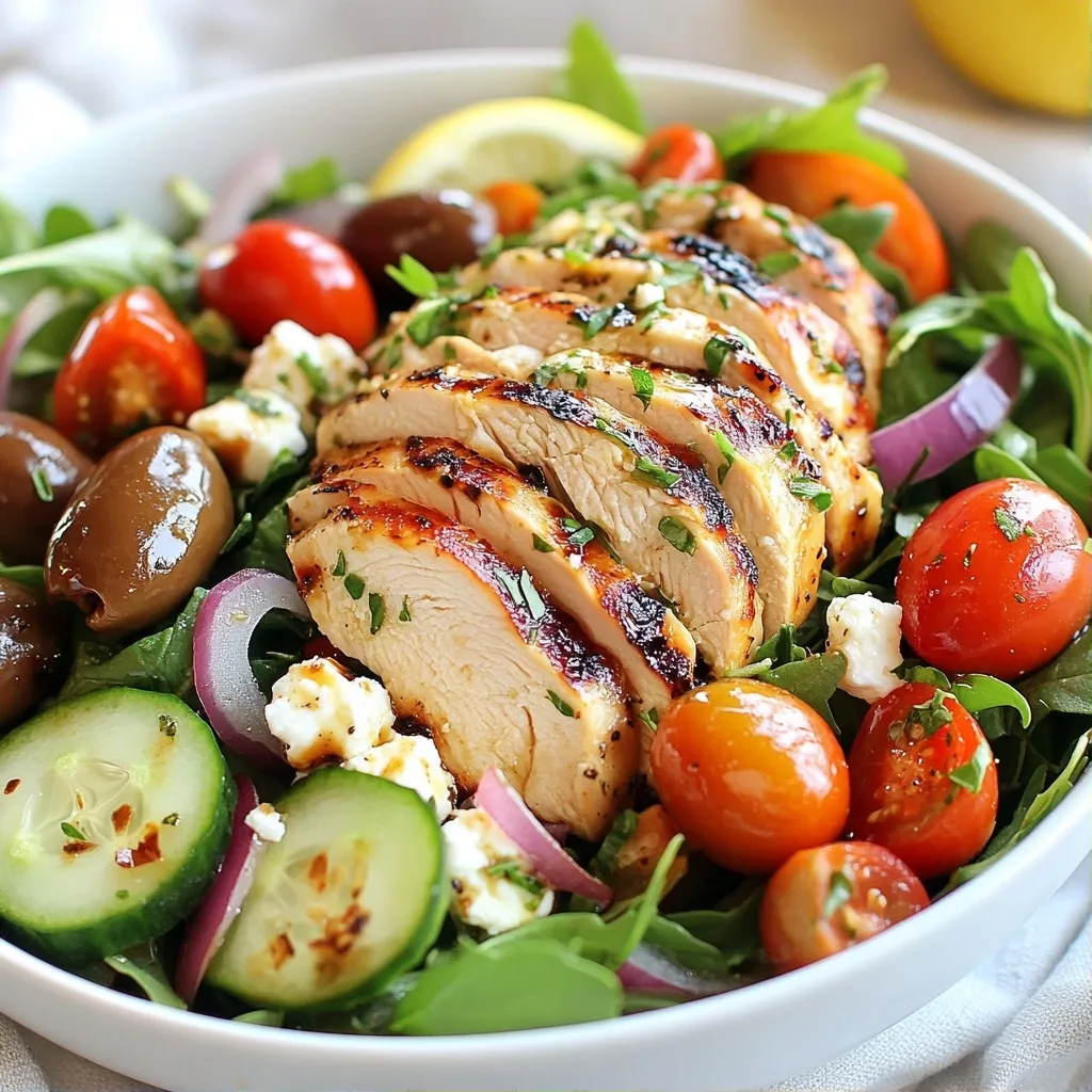 Grilled Protein Mediterranean Chicken Salad Delight