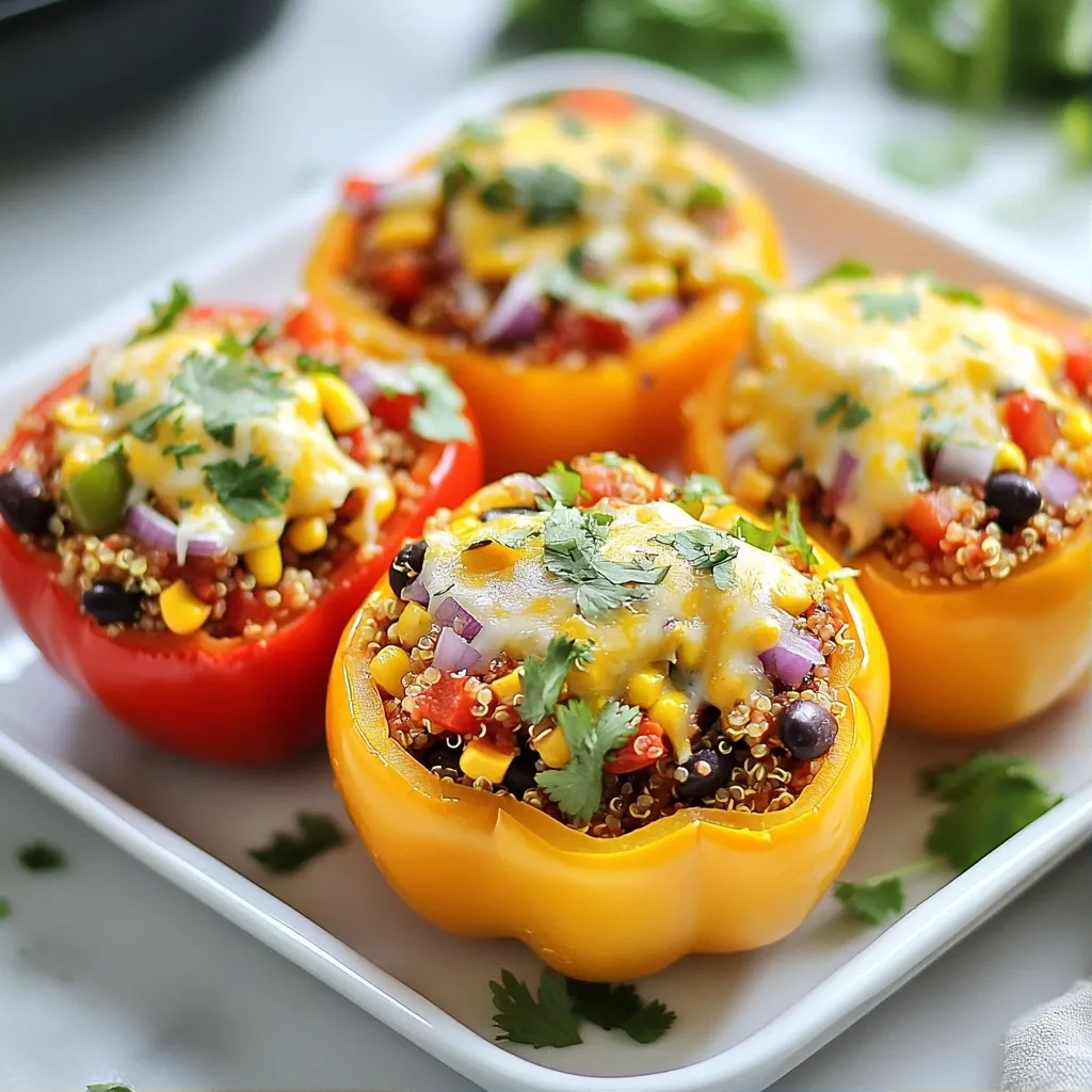 Savory Healthy Air Fryer Dishes Quinoa Stuffed Peppers