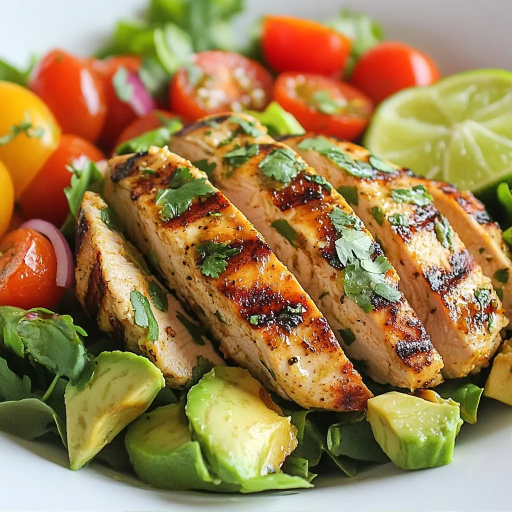 Healthy meals Cumin Lime Chicken Avocado Salad Delight