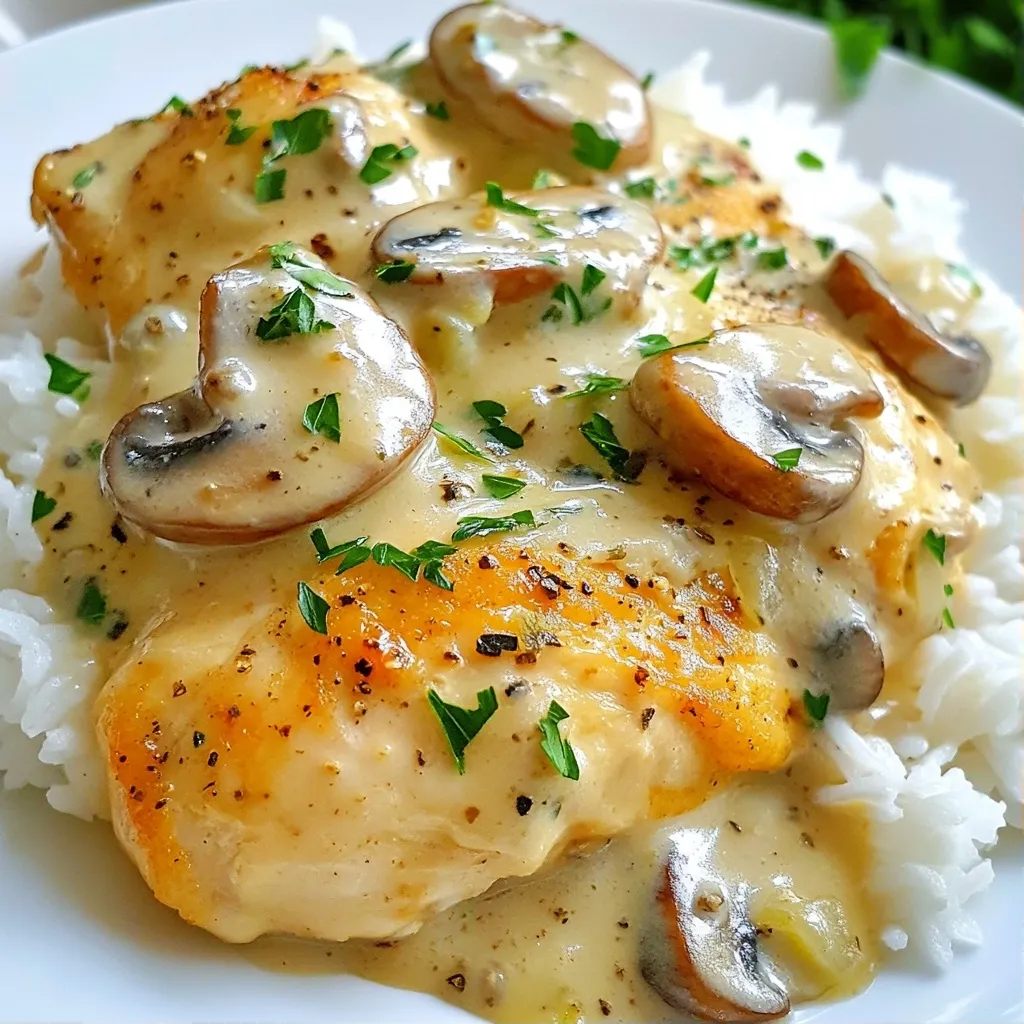 Easy Chicken Recipes Creamy Garlic Chicken Delight