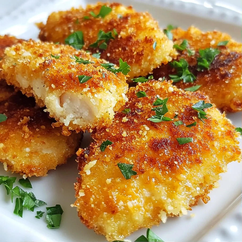 Crispy High Protein Recipe Parmesan Crusted Chicken Cutlets