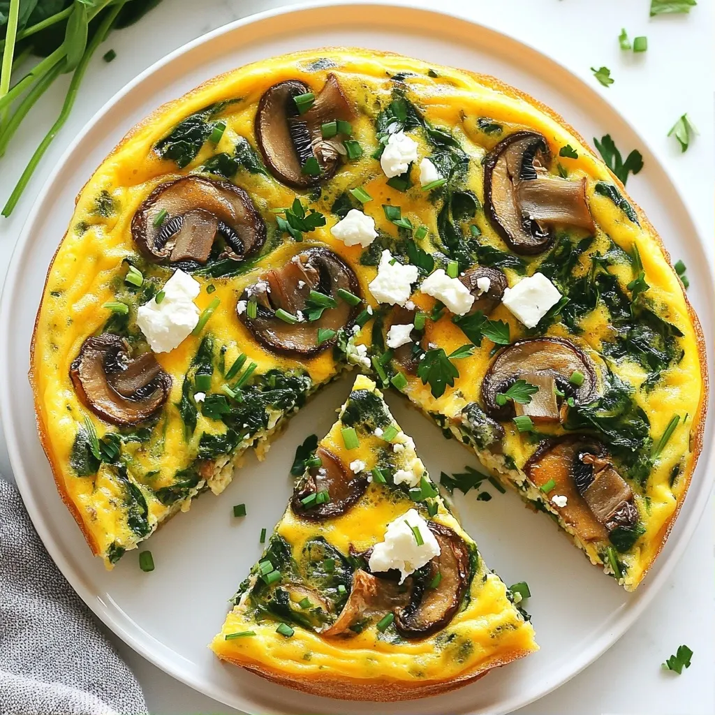 Fluffy Protein-Packed Recipes Spinach Mushroom Frittata